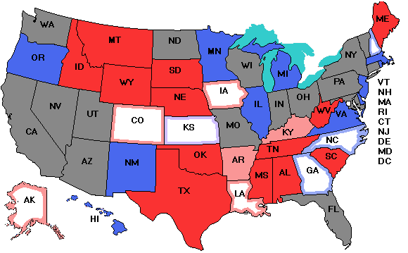 Electoral college map