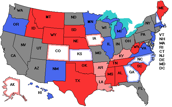 Electoral college map