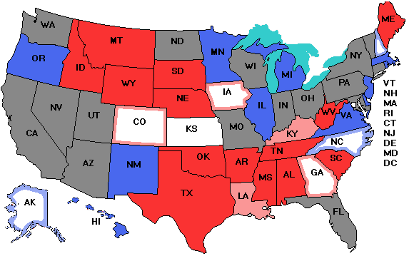 Electoral college map