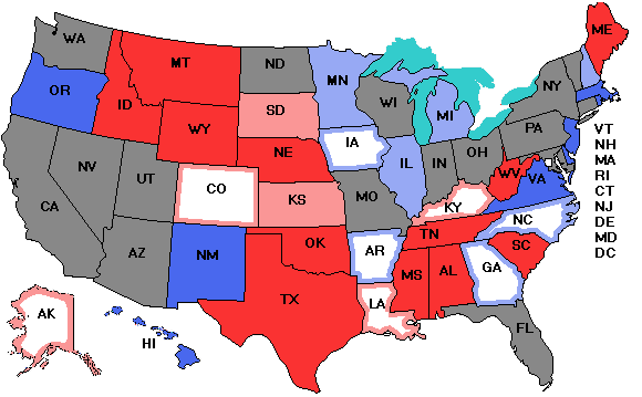 Electoral college map