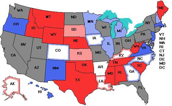 Electoral college map