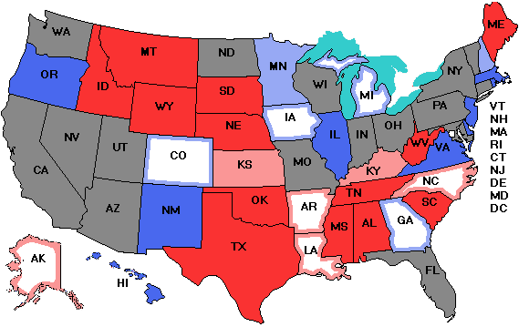 Electoral college map