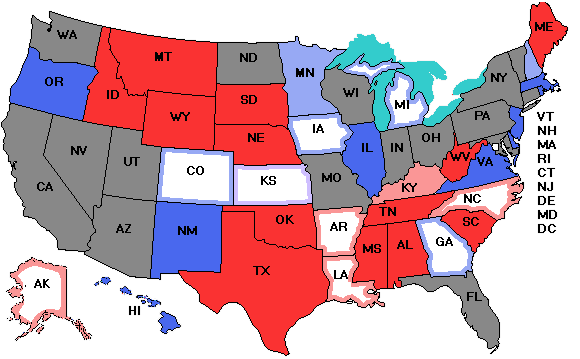 Electoral college map