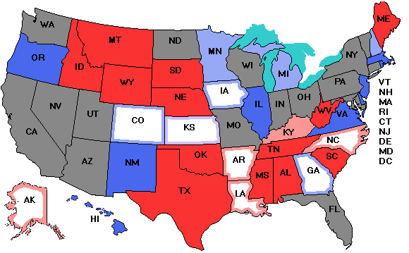 Electoral college map