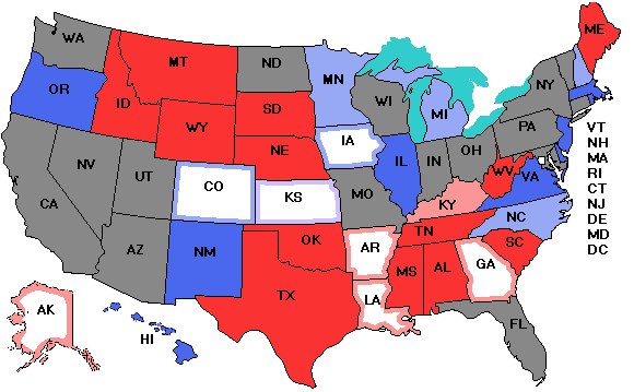 Electoral college map