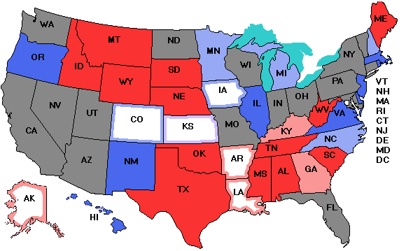 Electoral college map