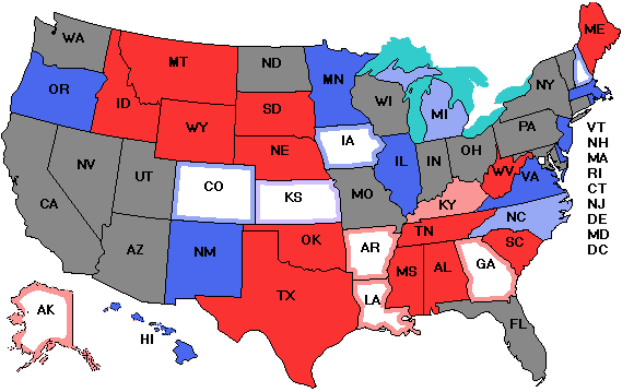 Electoral college map