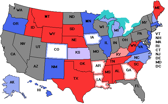 Electoral college map