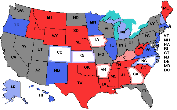 Electoral college map