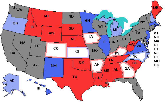 Electoral college map