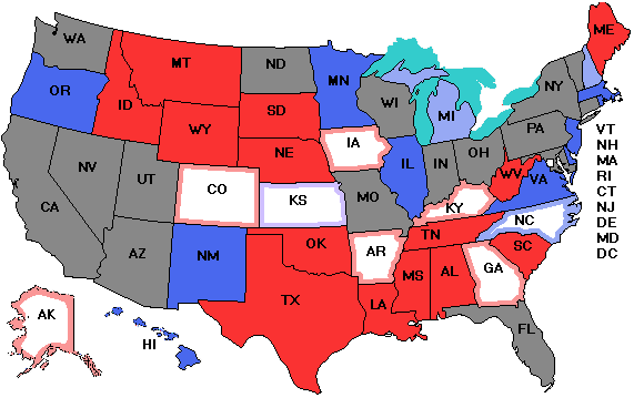 Electoral college map