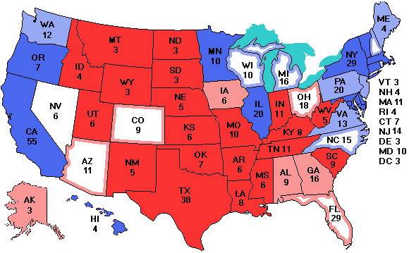 Electoral college map