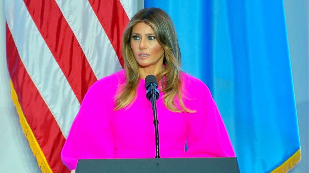 Melania Trump in Shocking Pink