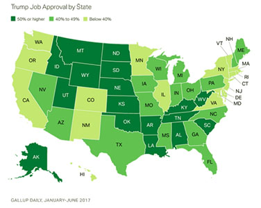 Trump's approval ratings