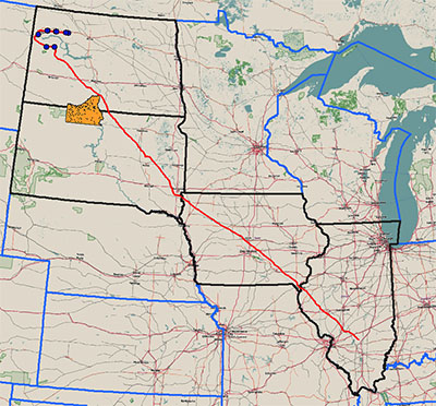 Dakota Access pipeline map
