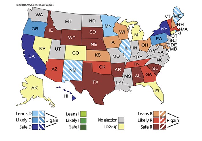 Sabato's gubernatorial map