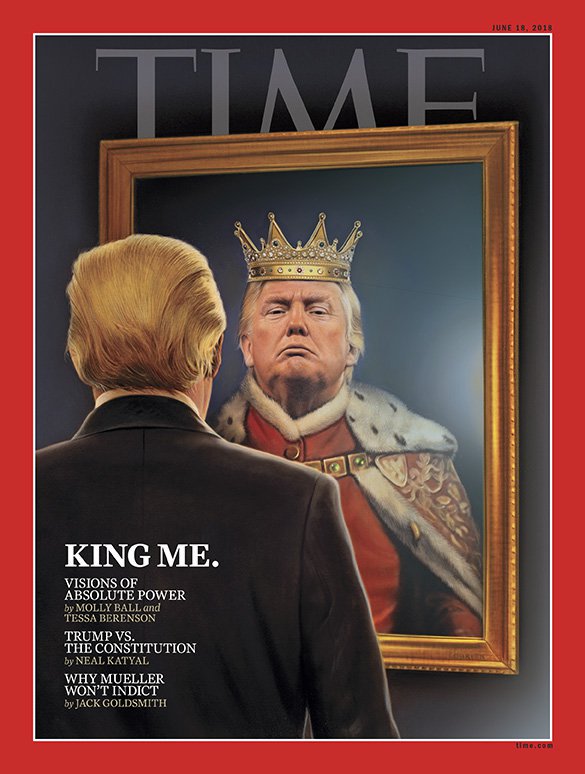 Time magazine, Trump as king