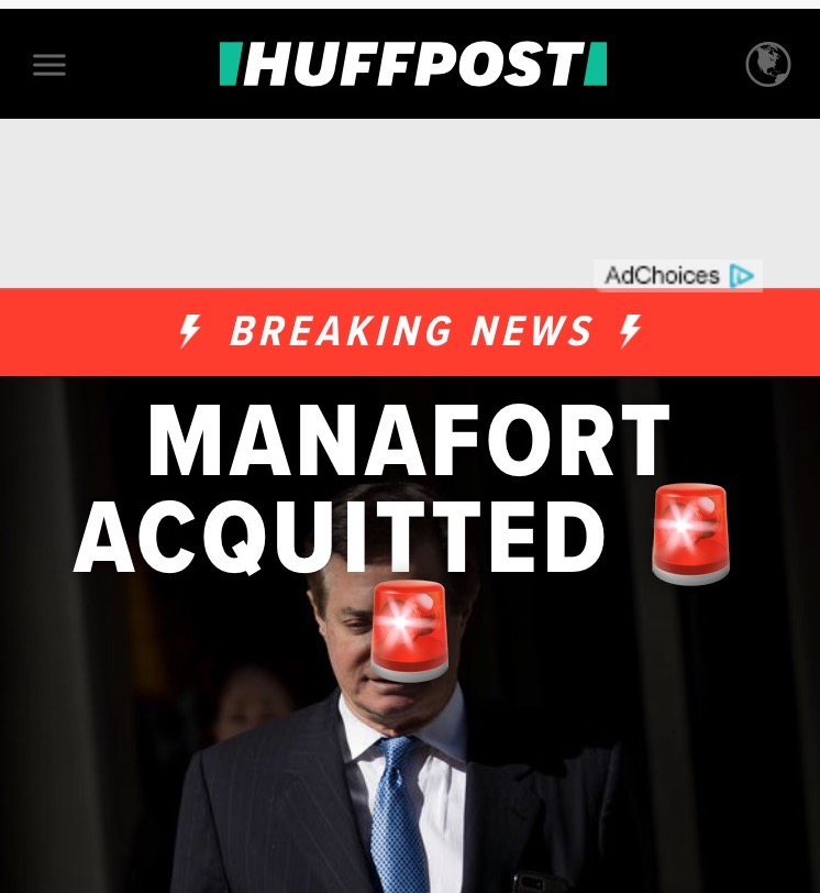 Manafort acquitted!