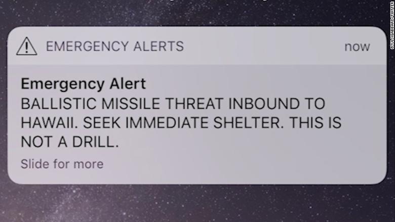 Missile warning in Hawaii