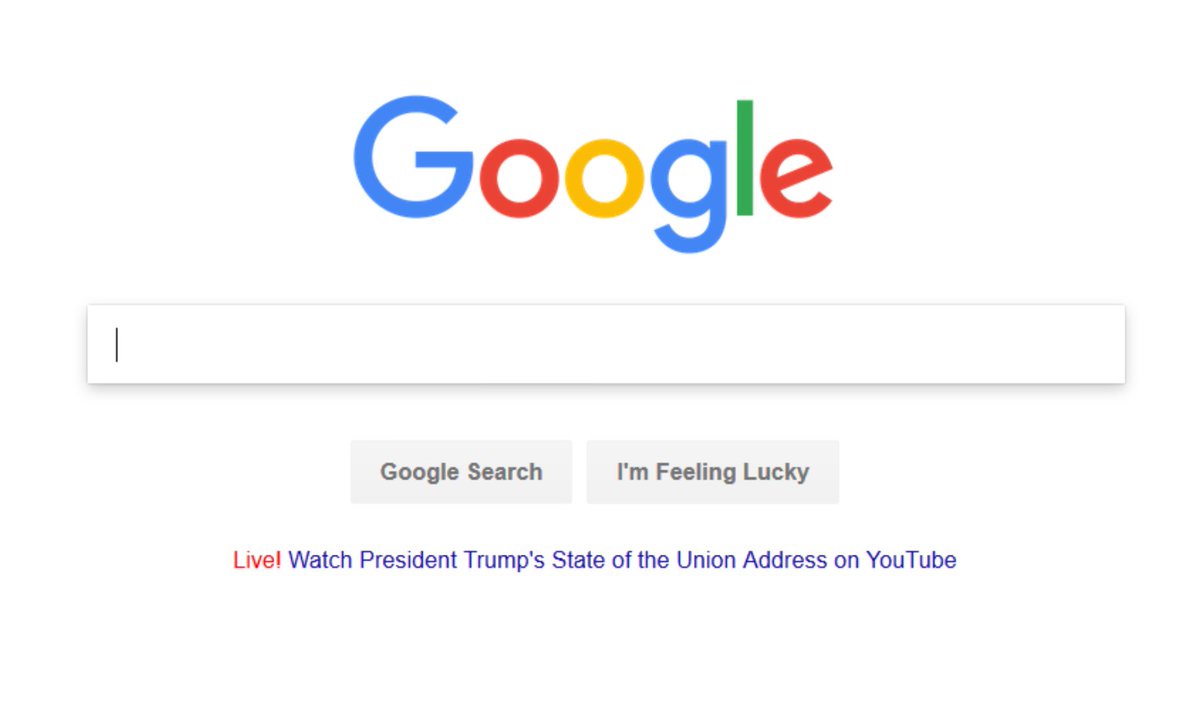 Google link to Trump SOTU