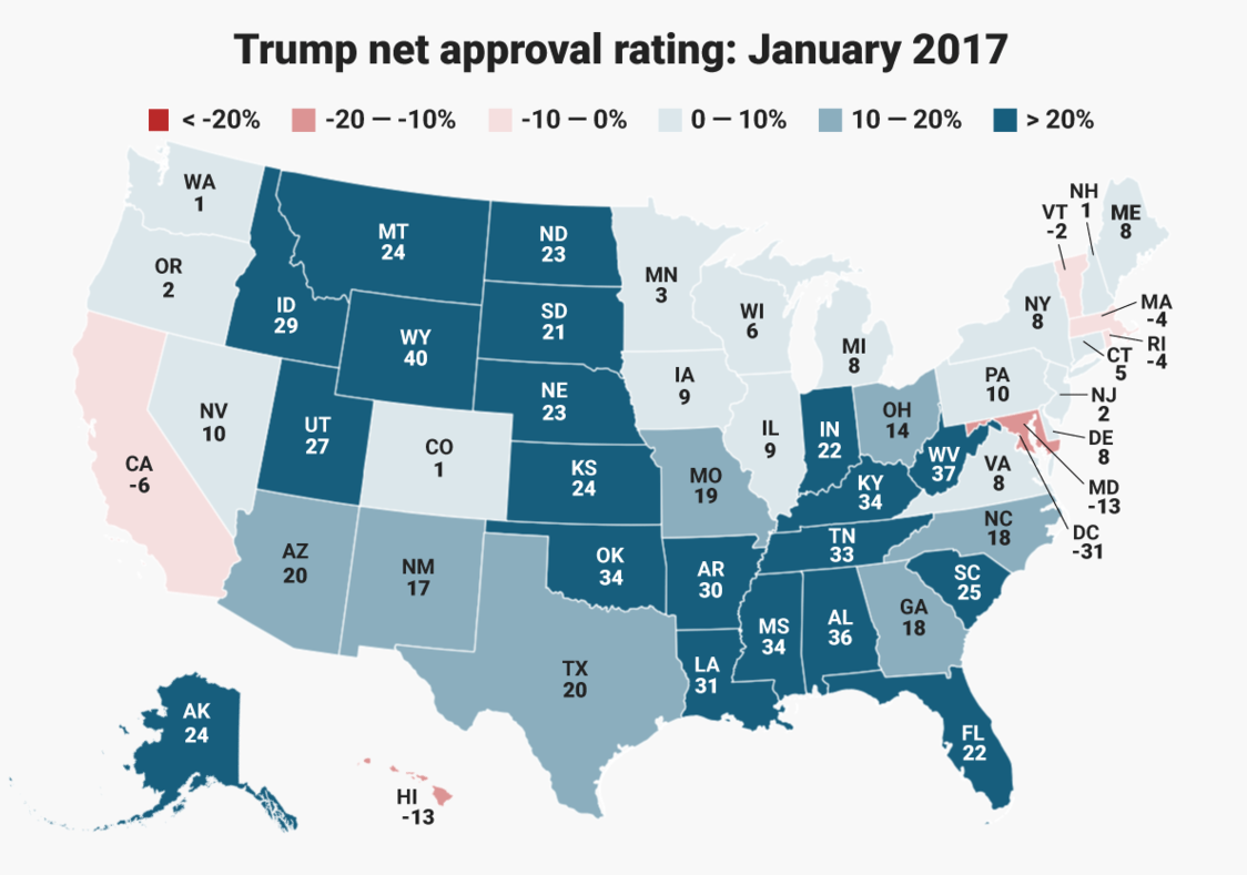 Trump approval, Jan 2017