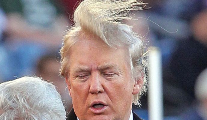 Trump hair goes wild