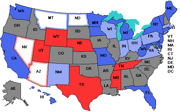 Electoral college map