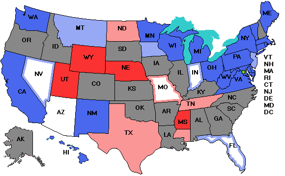 Electoral college map