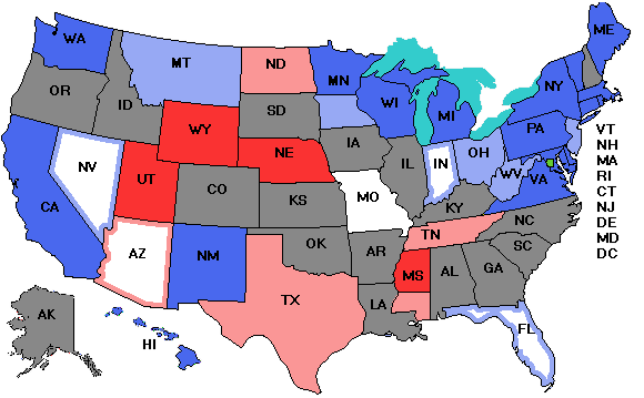 Electoral college map