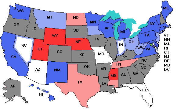 Electoral college map