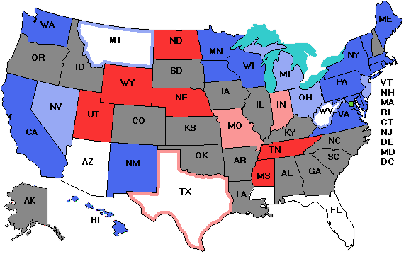 Electoral college map