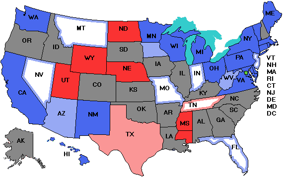 Electoral college map