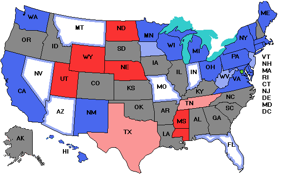 Electoral college map