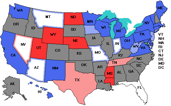 Electoral college map