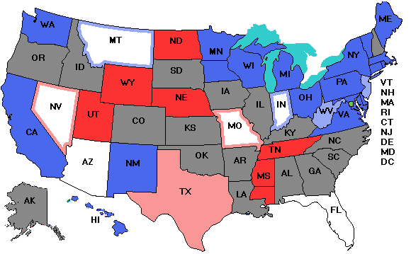 Electoral college map