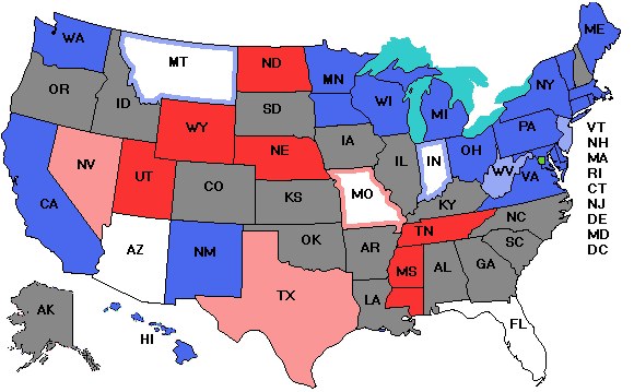 Electoral college map