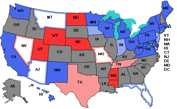 Electoral college map