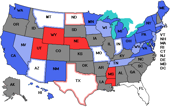 Electoral college map