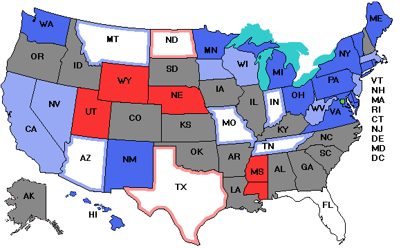 Electoral college map