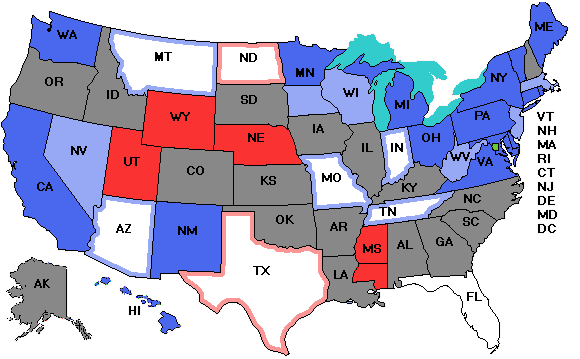 Electoral college map