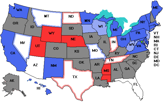 Electoral college map