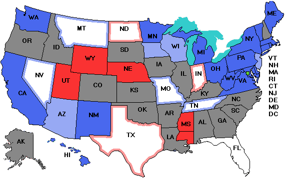 Electoral college map