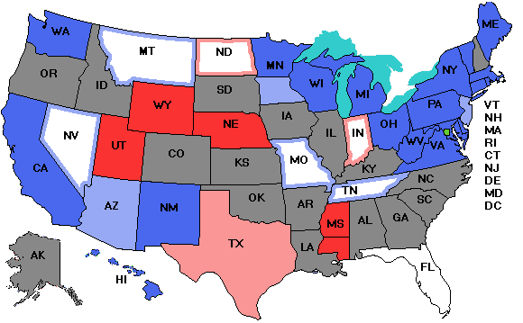 Electoral college map