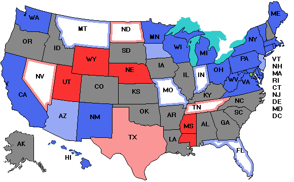 Electoral college map