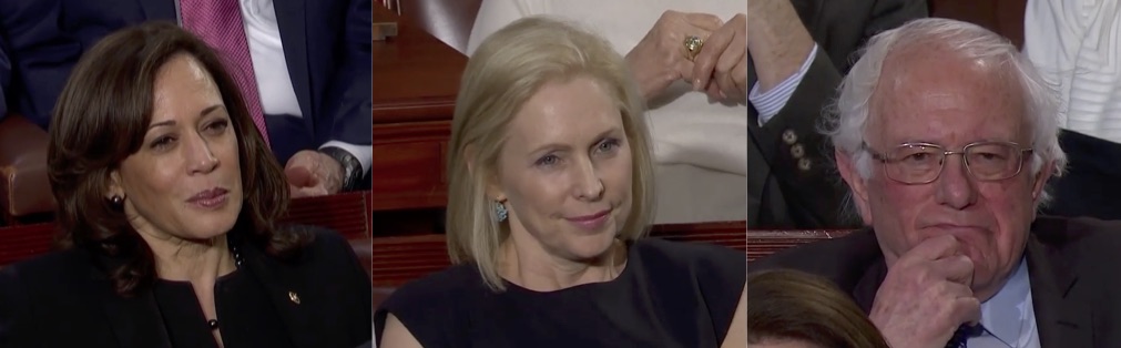 Kamala, Kirsten, and Bernie at the SOTU