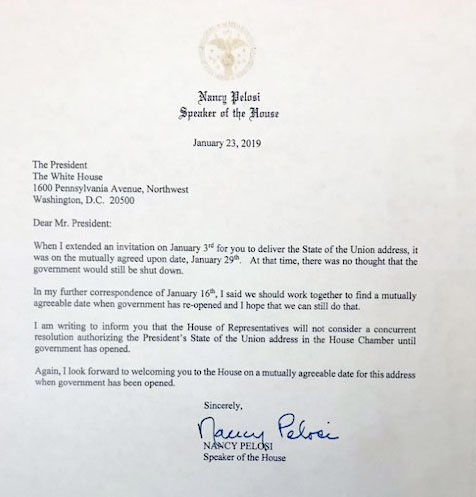 Pelosi letter