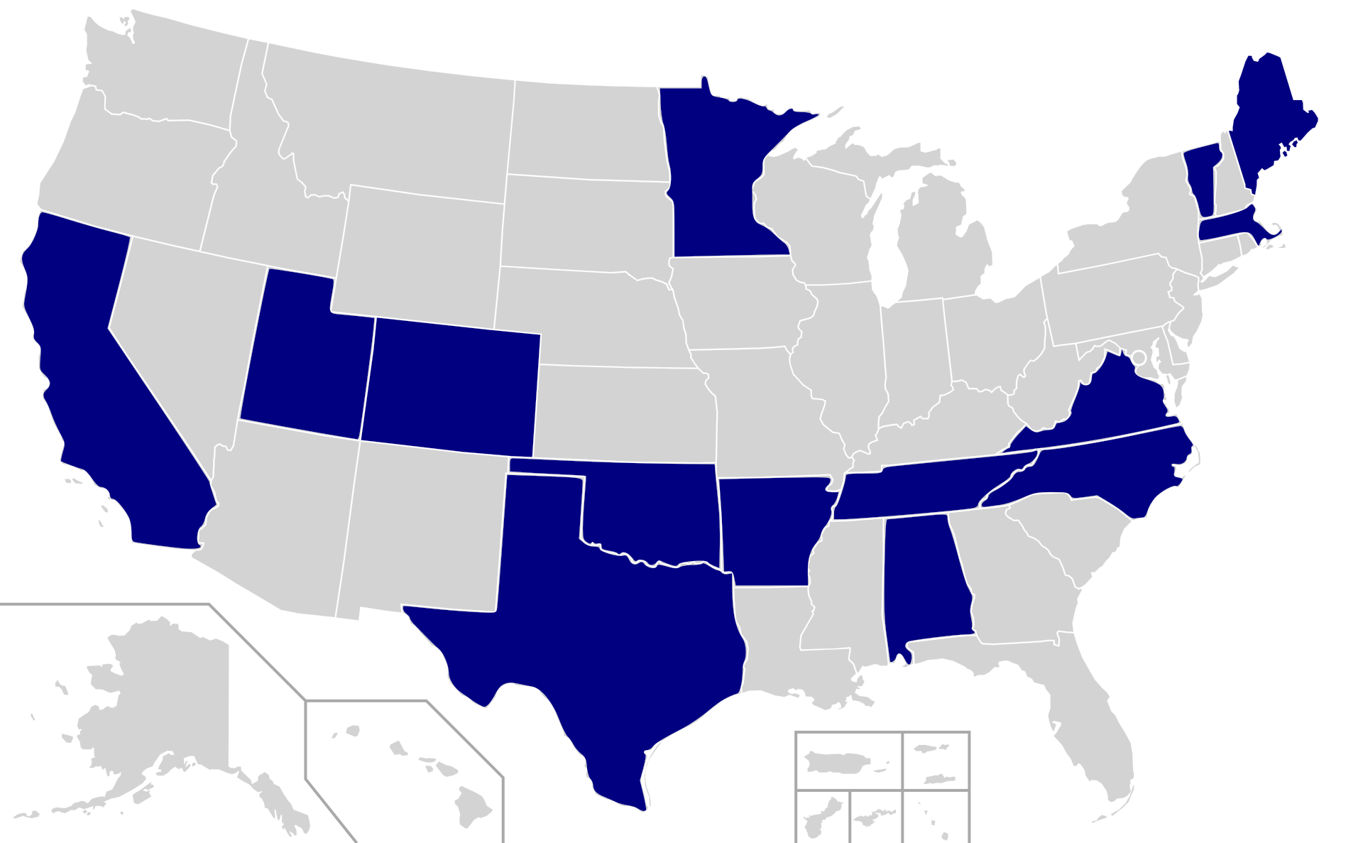 The closest state to Minnesota
that will vote on Super Tuesday is Colorado, which is a good 600 miles away. All the other states are in the South or on the
coasts.