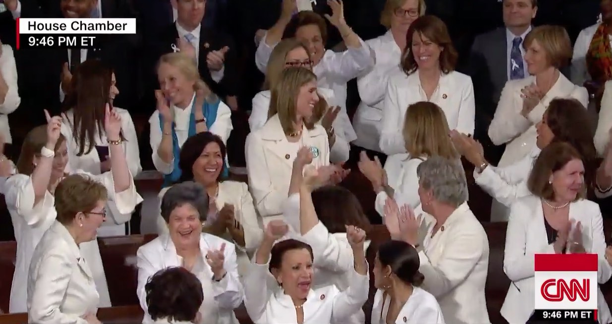 Democratic women at the SOTU