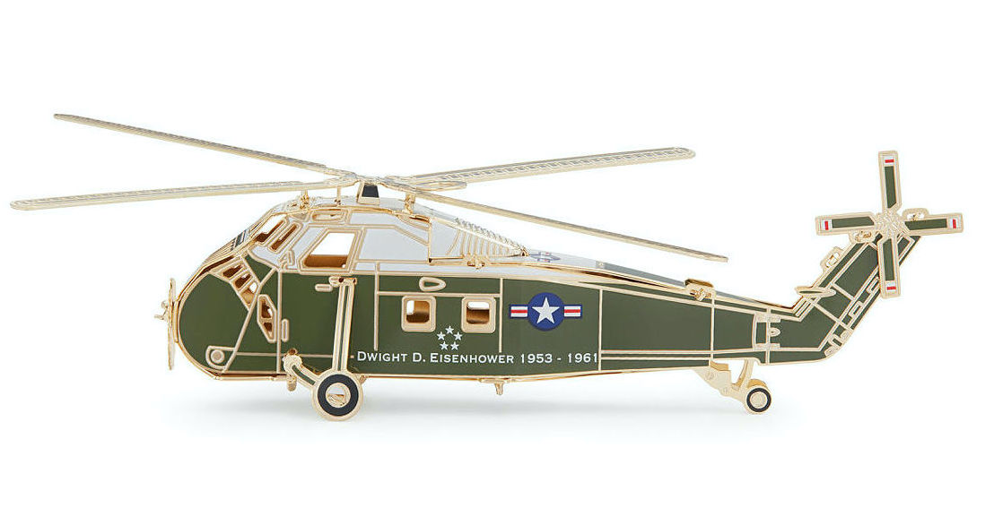 A helicopter with Eisenhower's name on it