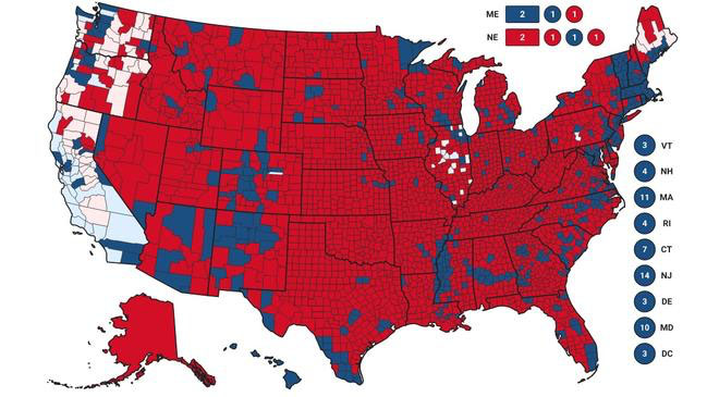 County-level electoral map